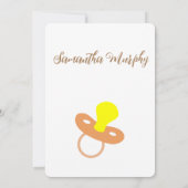 Baby Cat | Uitnodiging voor Baby shower (Achterkant)