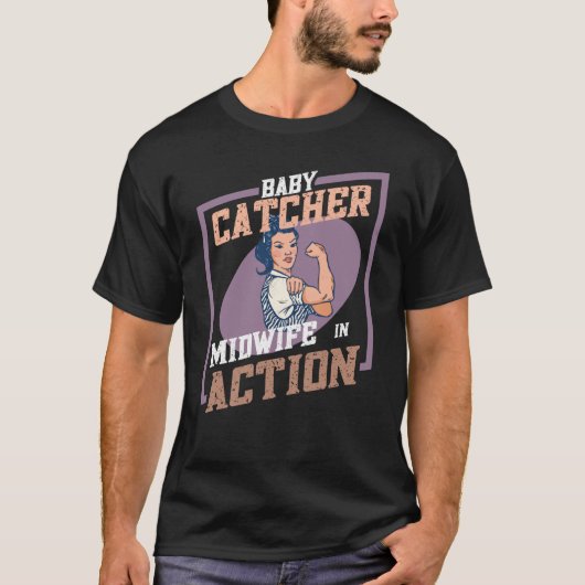 Baby Catcher - Verloskundige in actie T-shirt (Voorkant)