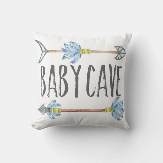 Baby Cave Boho Tribal Boy Nursery Sierkussen (Voorkant)