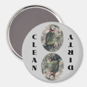 Baby Cedar Waxwing Bird Dishwasmachine Magneet (Voorkant / Achterkant)