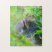 Baby Cedar Waxwing Fledgling Bird Natuur Legpuzzel (Verticaal)