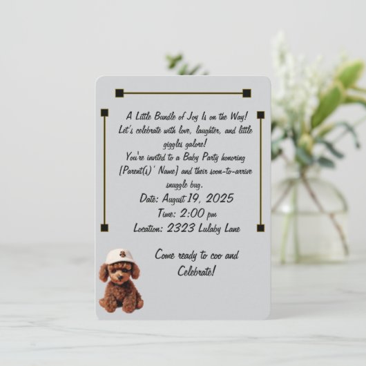 Baby Celebration & Announcement Invitation Kaart (Staand voorkant)