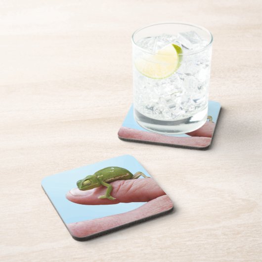 Baby-chameleonperspectief Bier Onderzetter (Rechterzijde)