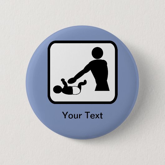  Baby Change Logo voor een nieuwe vader Ronde Button 5,7 Cm (Voorkant)