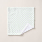 Baby Checkerboard Pastel Green White Bad Handdoek (Wasdoekje)