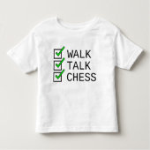 Baby Checklist: Walk, Talk, Chess Kinder Shirts (Voorkant)