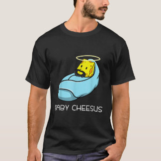 Baby Cheesus Cheese Fan Kerstmis Jezus Pun T-shirt