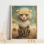 Baby Cheeta Geslacht Neutraal | Cheeta Muurprint Poster