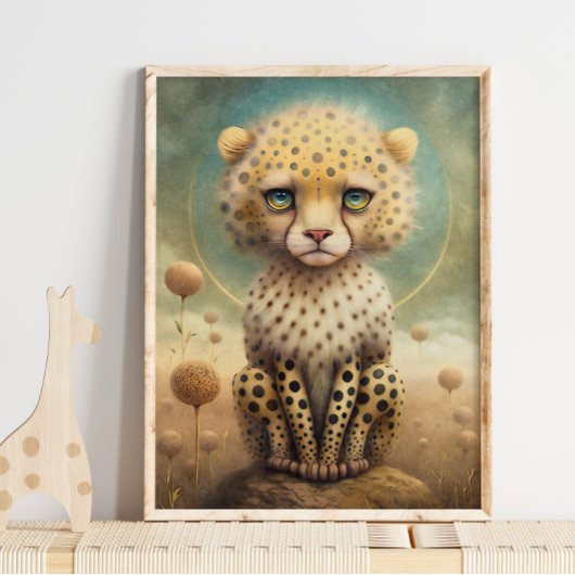 Baby Cheeta Geslacht Neutraal | Cheeta Muurprint Poster