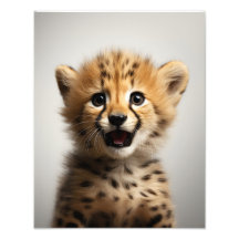 Baby Cheetah Art Print | Safari Kinderdagverblijf 