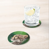 Baby Cheetah Coaster Ronde Kartonnen Onderzetter (Insitu)