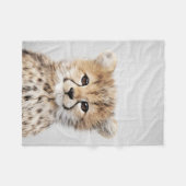 Baby Cheetah Colorful Grapic | Dierlijke cadeaus Fleece Deken (Voorkant (Horizontaal))