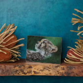 Baby Cheetah Fotoplaat met standaard (Zijkant)