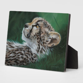 Baby Cheetah Fotoplaat met standaard