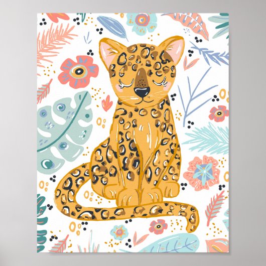 Baby Cheetah Nursery Poster (Voorkant)