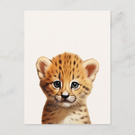 Baby Cheetah Portret Briefkaart (Voorkant)
