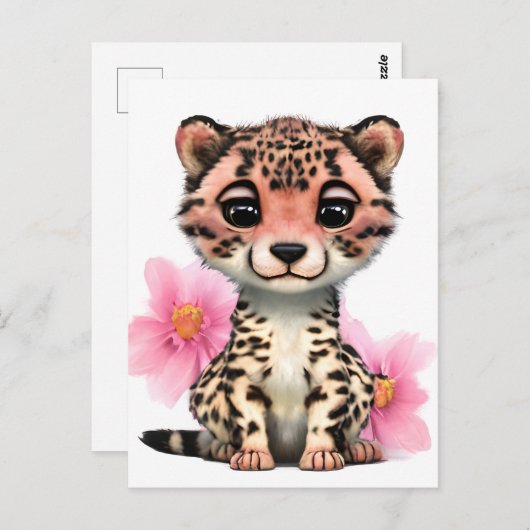 Baby cheetahs, ook wel welpen genoemd, zijn enkele briefkaart (Voorkant / Achterkant)