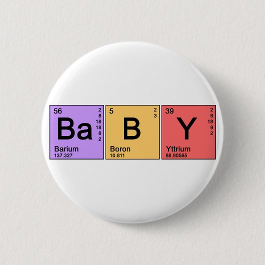 Baby chemie ronde button 5,7 cm (Voorkant)