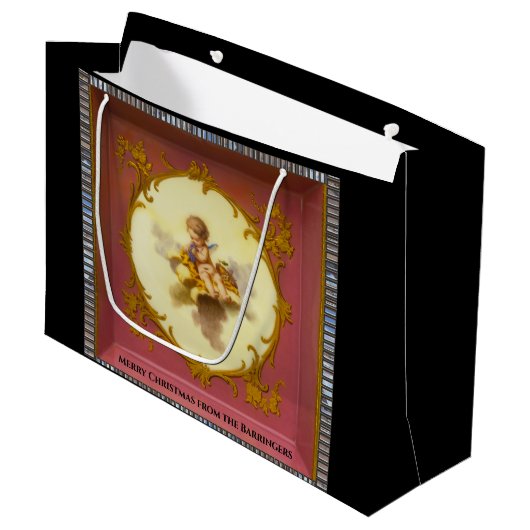 Baby Cherub Holiday Joy Groot Cadeauzakje (Voorkant Gekanteld)