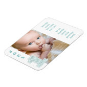 Baby Chevron 1st Birthday Photo Memory Magnet Magneet (Linkerzijde)