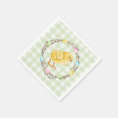 Baby Chick And Pastel Willow Wreath Easter Servet (Hoek)