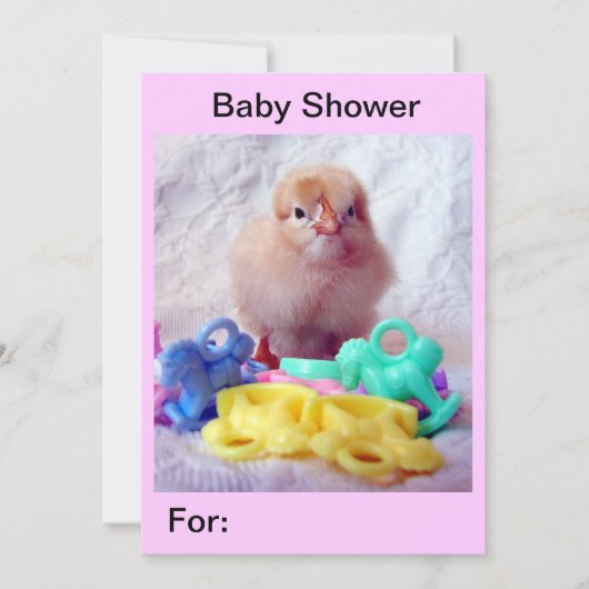 Baby Chick, Baby shower Kaart (Voorkant)
