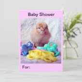 Baby Chick, Baby shower Kaart (Staand voorkant)