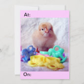 Baby Chick, Baby shower Kaart (Achterkant)