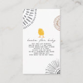 Baby Chick Boho Baby shower Book Request Informatiekaartje (Voorkant)