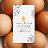 Baby Chick Boho Baby shower Book Request Informatiekaartje