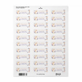 Baby Chick Boho Perzik Lavendel Floral Design - Etiket (Full Sheet)