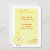 Baby Chick Easter Egg Hunt Invitations Kaart (Voorkant)