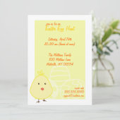Baby Chick Easter Egg Hunt Invitations Kaart (Staand voorkant)