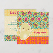 Baby Chick Easter Uitnodiging (Voorkant / Achterkant)