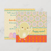 Baby Chick Easter Uitnodiging (Voorkant / Achterkant)