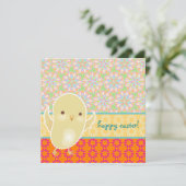 Baby Chick Easter Uitnodiging (Staand voorkant)
