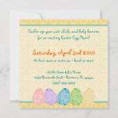 Baby Chick Easter Uitnodiging (Achterkant)