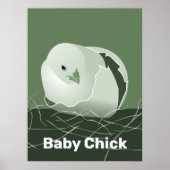 Baby Chick Green Kitchen Wall Art Poster (Voorkant)