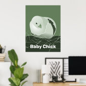 Baby Chick Green Kitchen Wall Art Poster (Thuiskantoor)