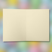 Baby Chick Happy Easter Egg Blue Yellow Flowers Kaart