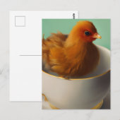 Baby Chick in een Teacup Briefkaart (Voorkant / Achterkant)