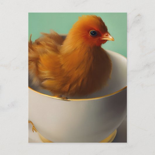 Baby Chick in een Teacup Briefkaart (Voorkant)