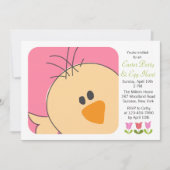 Baby Chick Invitation Kaart (Voorkant)