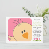Baby Chick Invitation Kaart (Staand voorkant)