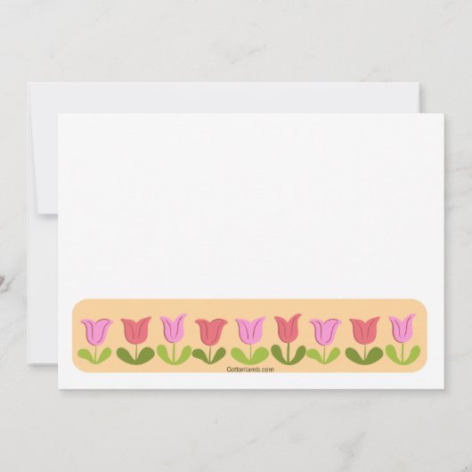 Baby Chick Invitation Kaart (Achterkant)