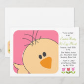 Baby Chick Invitation Kaart (Voorkant / Achterkant)