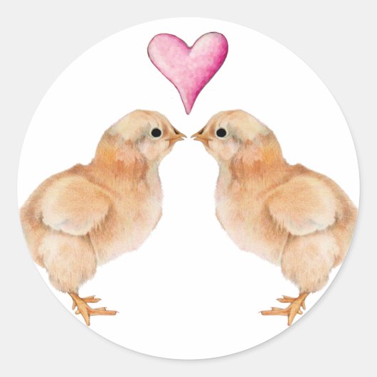 Baby Chick Liefde Sticker (Voorkant)