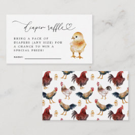 Baby Chick Luier Raffle Ticket Informatiekaartje