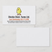 Baby Chick Modern Chicken Hatchery Visitekaartje (Voorkant / Achterkant)