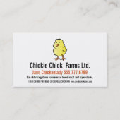 Baby Chick Modern Chicken Hatchery Visitekaartje (Voorkant)